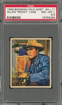 1949 Bowman "Wild West" #H-11 "Allan Rocky Lane" – PSA NM-MT+ 8.5 "1 of 1!"